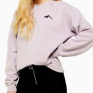 pink whale sweater from top shop